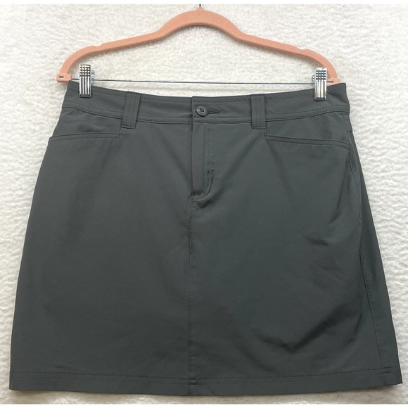 Eddie Bauer Skort Womens 8 Gray Adventurer 2.0 Skirt Golf Outdoor Hiking Stretch - Picture 1 of 11